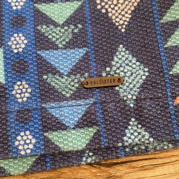 Hollister Blue Aztec Geometric Mini Skirt - Picture 4 of 8